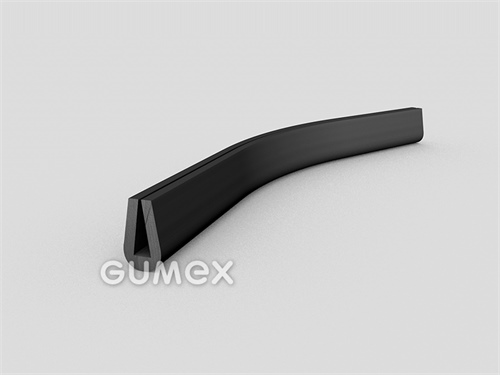 Gumový profil tvaru "U", 18x10/5mm, 60°ShA, NBR, -40°C/+70°C, čierny